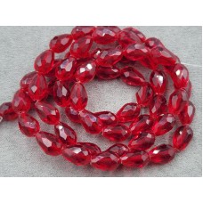 Капля 8*12 58 штук красная прозрачная