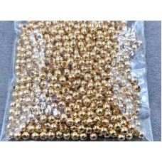 Бусини куля 3 мм (45 гр) колір золото металічні