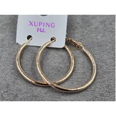 Серьги кольца  M&L Xuping 2 мм 30 мм цвет 18к