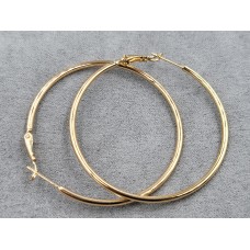 Серьги кольца M&L Xuping 2 мм д. 60 мм позолота 18к 