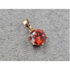 Кулон Xuping з червоним стразом 8 мм висота 17 мм колір 18к