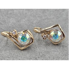 Серьги Xuping 11 мм высота 18 мм (Swarovski) английский замок цвет 18к