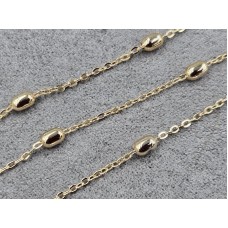 Цепь Xuping 3*5+1,6 мм длина 45 см цвет золото