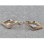 Серьги Xuping 4 мм высота 22 мм английский замок цвет 18к