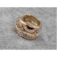 Серьга каффа Xuping 7*12 мм цвет золото 18к