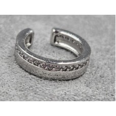 Серьга каффа Xuping 3*14 мм родий