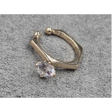 Серьга каффа Xuping 6*15 мм цвет золото 18к