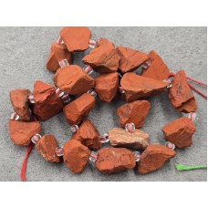 Яшма красная ~ 10-12*12-20 мм длина 39-40 см