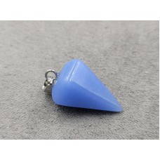 Кулон маятник 14*27 мм фосфорный синий
