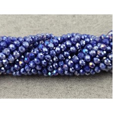 Стекло 3,2*2,5 мм 150 шт с переливом темно синий матовый