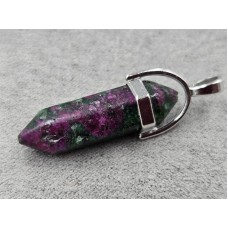 Кулон из кварца (под цоизит) 8*40 мм