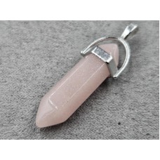 Кулон 8*40 мм фосфорний світло рожевий