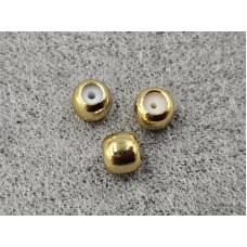 Рондель 4,2*3,6 мм із заглушкою 10 шт колір лимоне золото (гіпоалергений сплав)