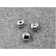 Рондель 4,2*3,6 мм із заглушкою 10 шт колір сталь (гіпоалергений сплав)