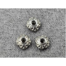 Рондель 6*3 мм 10 шт цвет сталь (гиппоаллергенный сплав)