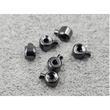 Зажим 3,2*3,5 мм *one touch* 10 шт колір чорний (гіпоалергений сплав)