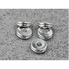 Рондель 5*1,5 мм 10 шт колір срібло (гіпоалергений сплав)