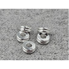 Рондель 4*1,5 мм 20 шт колір срібло (гіпоалергений сплав)