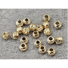 Бусина шарик 3 мм 50 шт цвет золото (гиппоаллергенный сплав)