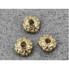 Рондель 6*3 мм 10 шт колір золото (гіпоалергений сплав)