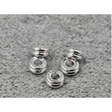 Рондель 3*1,5 мм 20 шт колір срібло (гіпоалергений сплав)