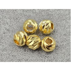 Бусина шарик 5 мм 20 шт цвет лимонное золото (гиппоаллергенный сплав)