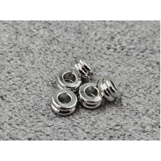 Рондель 3*1,5 мм 20 шт колір сталь (гіпоалергений сплав)