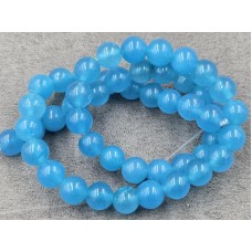 Кварц 8 мм темно голубой длина 38 см