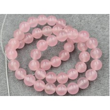 Кварц 8 мм темно розовый длина 37-38 см