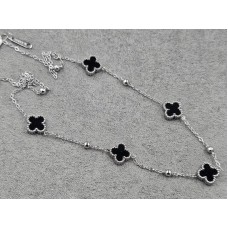 Колье клевер 9 мм длина 41+4 см нержавеющая сталь