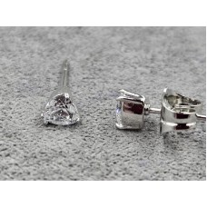 Гвоздики сердце 4 мм Xuping родий