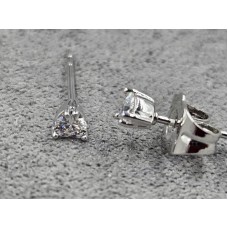 Гвоздики сердце 3 мм Xuping родий