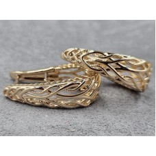 Сережки Xuping 10 мм висота 30 мм англійський замок колір 18к