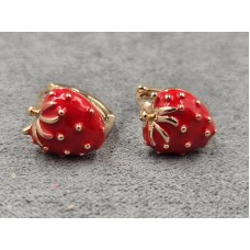 Сережки Xuping 10 мм висота 12 мм круглий замок колір 18к