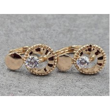 Сережки Xuping 12 мм висота 18 мм англійський замок колір 18к