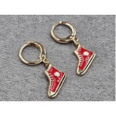 Сережки Xuping 13*9 мм висота 23 мм круглий замок колір 18к