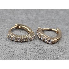 Сережки Xuping 2 мм висота 12 мм колір 18к