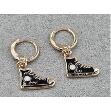 Сережки Xuping 13*9 мм висота 23 мм круглий замок колір 18к