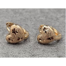 Серьги Xuping 8 мм высота 12 мм круглый замок цвет 18к