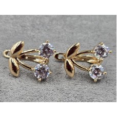 Серьги Xuping 13 мм высота 14 мм английский замок цвет 18к