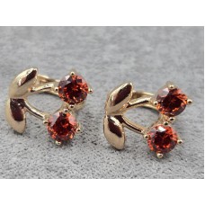 Серьги Xuping 10 мм высота 11 мм круглый замок цвет 18к