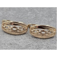 Серьги Xuping 8 мм высота 15 мм английский замок цвет 18к