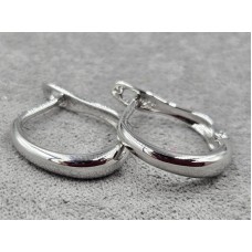 Серьги Xuping 3 мм высота 14 мм английский замок родий