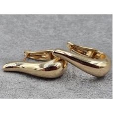 Серьги Xuping 7 мм высота 25 мм английский замок цвет 18к