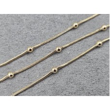 Цепь Xuping 3+1 мм длина 50 см цвет золото