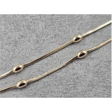 Цепь Xuping 3*5+1 мм длина 60 см цвет золото