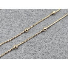 Цепь Xuping 3+1 мм длина 60 см цвет золото