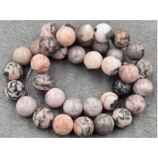 Яшма 10 мм розовая длина 37 см