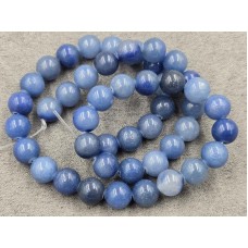Авантюрин синий 8,4-8,6 мм натуральный длина 37 см 