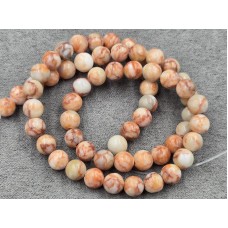 Яшма 6,6-6,8 мм мраморная длина 37 см